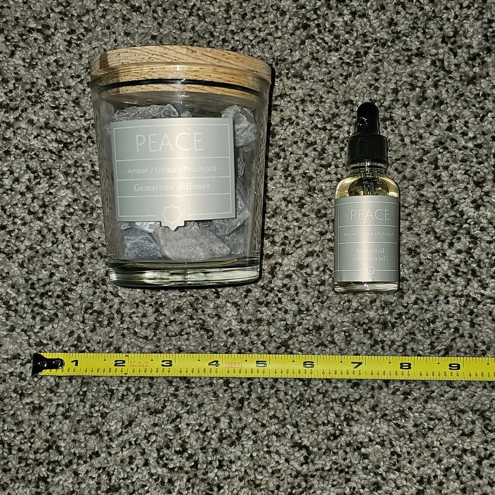 Peace Gemstone Diffuser and Scented Oil Set